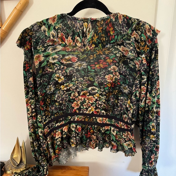 Free People Women's Rudi Ruffle Top Size Small - Picture 3 of 3